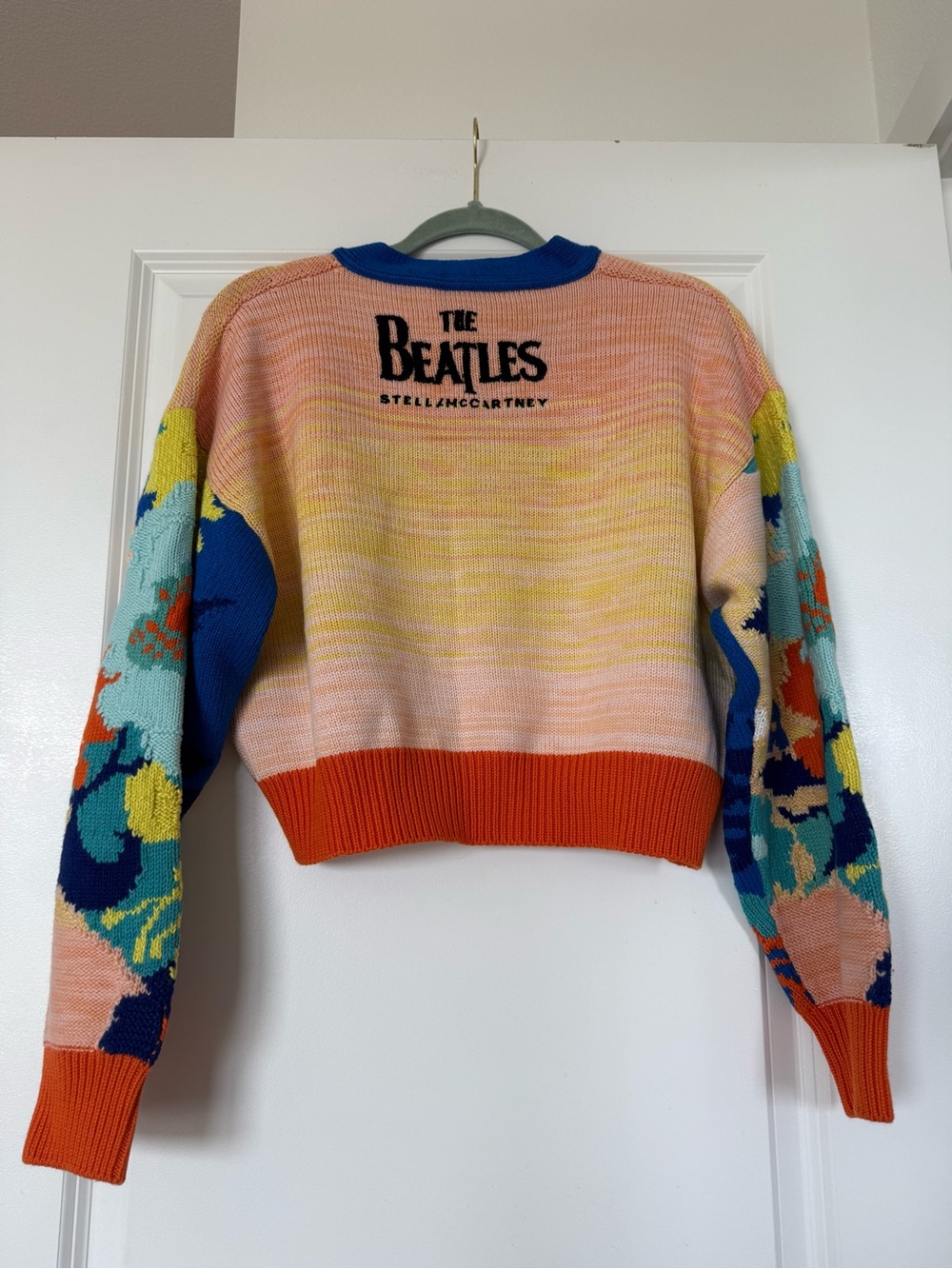 NWOT STELLA MCCARTNEY The Beatles Get Back Cropped Intarsia Cardigan $1,395 M - Picture 10 of 11